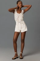 Greylin Edna Floral Eyelet Bubble Tank