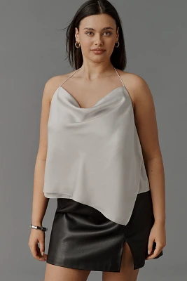 Sunday Brooklyn Cowl-Neck Satin Tank