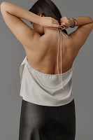 Sunday Brooklyn Cowl-Neck Satin Tank