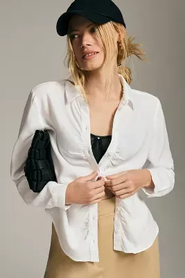 Cloth & Stone Shirred Buttondown Shirt