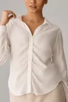 Cloth & Stone Shirred Buttondown Shirt