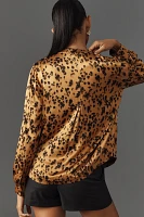 Cloth & Stone Animal Print Henley Top