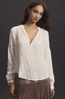 Cloth & Stone Long-Sleeve Textured Flowy Blouse