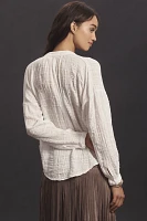 Cloth & Stone Long-Sleeve Textured Flowy Blouse