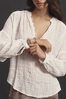 Cloth & Stone Long-Sleeve Textured Flowy Blouse