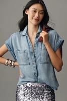 Cloth & Stone Denim Muscle Buttondown Shirt