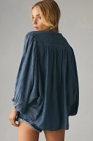 The Sidney Batwing Blouse by Pilcro: Chambray Edition