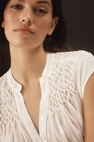 By Anthropologie Lace Hanky-Hem Top