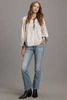 By Anthropologie Coquette Collared Sheer Blouse