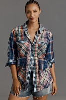 The Hadley Relaxed Buttondown Shirt by Pilcro​: Mixed Print Edition