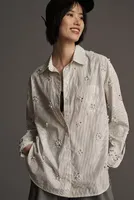 The Bennet Buttondown Shirt by Maeve: Pearl-Embellished Edition