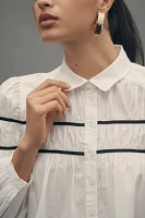 The Leandra Shirred Yoke Blouse by Maeve