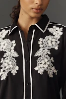 Ranna Gill Ariana Embellished Buttondown Shirt