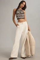 Forever That Girl Halter Linen Crop Top