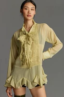 Forever That Girl Tie-Neck Ruffle Blouse