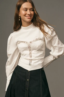 Forever That Girl Long-Sleeve High-Neck Blouse