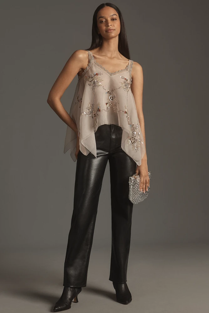 Let Me Be Embellished Hanky Hem Top
