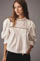 Forever That Girl Puff-Sleeve Embellished Blouse