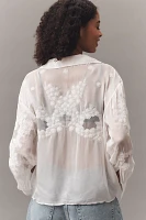 Forever That Girl Sheer Embroidered Blouse