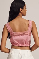 Forever That Girl Lace Square-Neck Bubble Tank Top