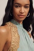 Let Me Be High-Neck Sleeveless Lace Blouse