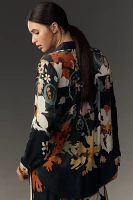 Conditions Apply Blooming Long-Sleeve Collared Blouse