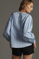 English Factory Striped Buttondown Blouse