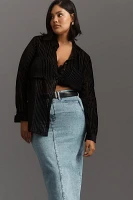 Pilcro Velvet Burnout Blouse