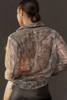 Pilcro Shrunken Sequin Buttondown Shirt