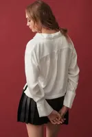 Maeve Silky Rugby Popover Blouse