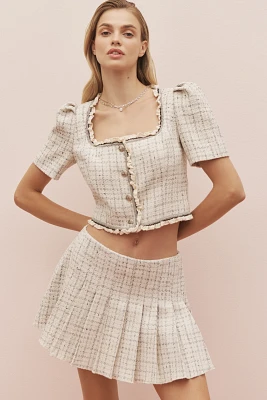 ASTR The Label Zoela Tweed Top