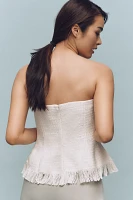 ASTR The Label Lorene Strapless Tweed Top