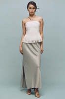 ASTR The Label Lorene Strapless Tweed Top