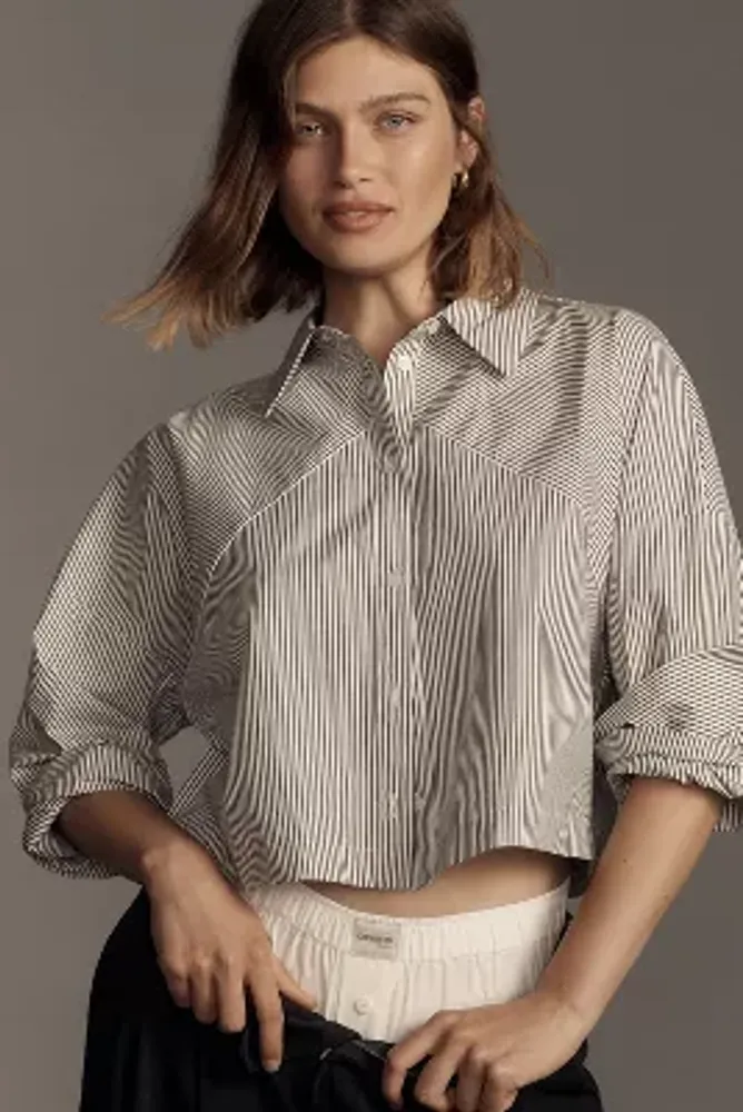 Maeve Cropped Buttondown Shirt