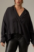 The Dylon Long-Sleeve Wide-Placket Top