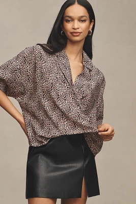 The Dylon Short-Sleeve Wide-Placket Top: Printed Edition