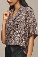 The Dylon Short-Sleeve Wide-Placket Top: Printed Edition