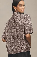 The Dylon Short-Sleeve Wide-Placket Top: Printed Edition