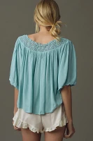 By Anthropologie Gauzy Swing Top