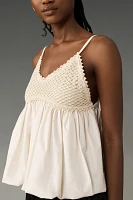 By Anthropologie Crochet Bubble Tank