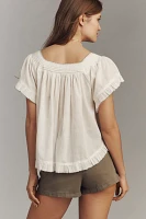By Anthropologie Bloom Lacy Popover Top