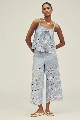 Maeve Embroidered Eyelet Tank