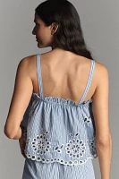 Maeve Embroidered Eyelet Tank