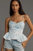 For Love & Lemons Oliver Ruffle-Side Top