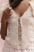 For Love & Lemons Frosted Organza Blouse