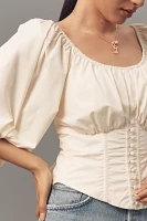 For Love & Lemons Bow-Back Corset Blouse