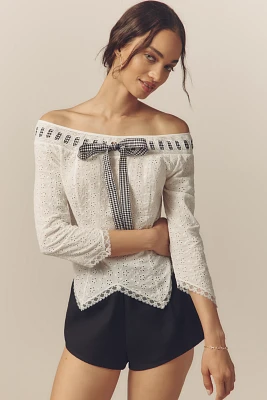 For Love & Lemons Rosie Ribbon Top