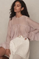 By Anthropologie Godet Babydoll Blouse