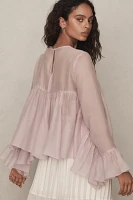 By Anthropologie Godet Babydoll Blouse