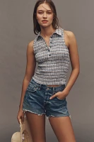 Pilcro Sleeveless Shirred Top
